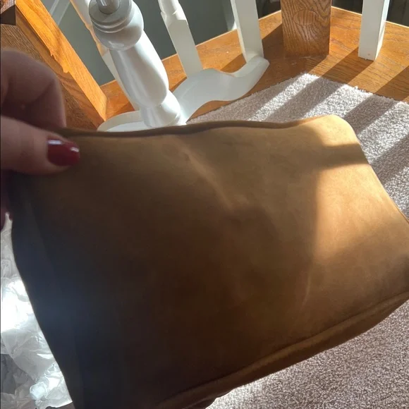 Sundance Camel/Saddle Suede Shoulder Slouch Bag, Western Boho Bag, NWT